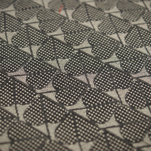 室内装饰面料 - BACKHAUSEN ART DECO : HERZBLATT BLACK - Loome Fabrics - 图案 / 棉质 / 粘胶