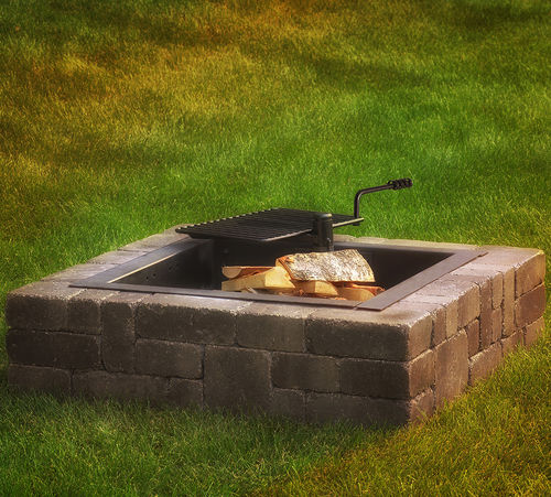 燃木花园火盆 - Victorian Fire Pit - ACKER STONE - 石材 / 长方形
