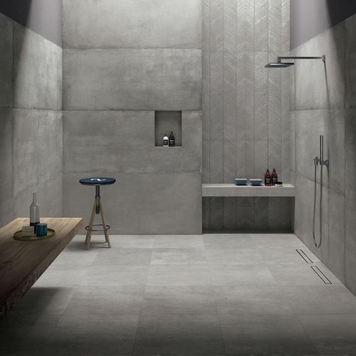 陶土瓷砖 - CEMENTO - KRONOS CERAMICHE - 天然饰面 / 光滑 / 3D