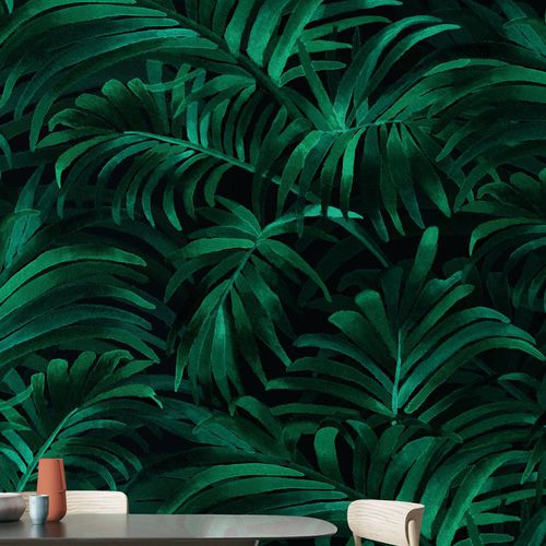 现代风格墙纸 - PALM PLETHORA - Wallpepper - 纤维素纤维 / 天然纤维 / 自然图案