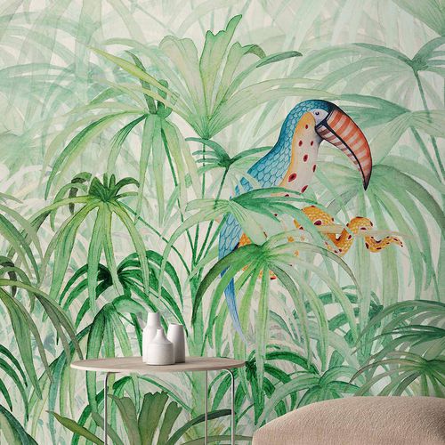 现代风格墙纸 - TOUKE-TOUKE JUNGLE - Wallpepper - 纤维素纤维 / 天然纤维 / 自然图案