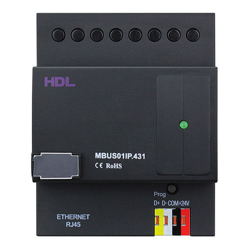 行人桥接口模块 - HDL-MBUS01IP.431 - HDL Automation Co., Ltd - DIN导轨 / 以太网 / RJ45