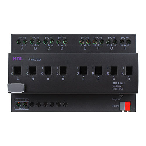 智能家居设备开关驱动器 - M/R8.16.1 - HDL Automation Co., Ltd - KNX / DIN导轨 / 家用