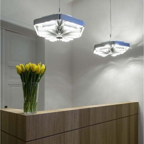 现代枝形吊灯 - AM2226 MONTEFIORI - Alan Mizrahi Lighting - 铝制 / 6灯泡 / 商用