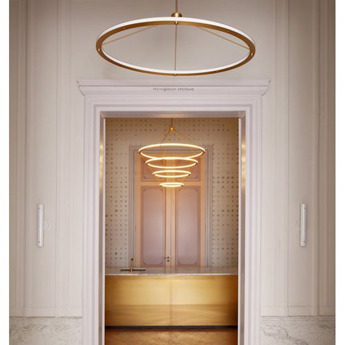 吊灯 - AL0157 HALO - Alan Mizrahi Lighting - 金属 / 丙烯塑料 / 现代风格