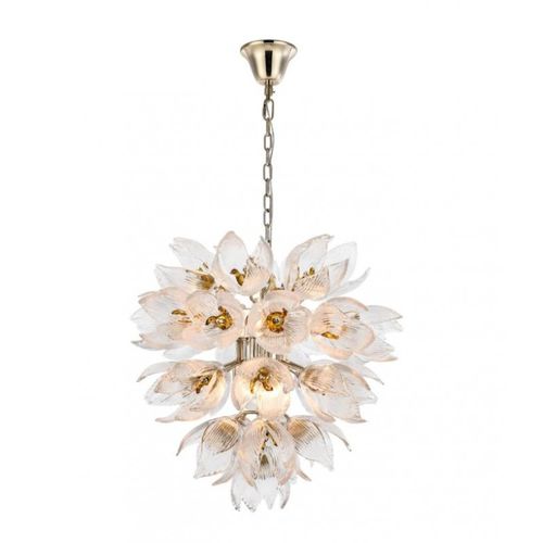 现代风格枝形吊灯 - AM962850 DAISY - Alan Mizrahi Lighting - 玻璃 / 金属 / 9灯泡