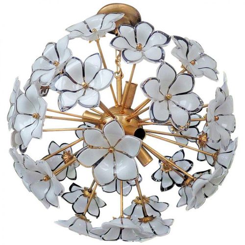 现代风格枝形吊灯 - IQ2062 VENINI BOUQUET OF FLOWER - Alan Mizrahi Lighting - 穆拉诺玻璃 / 金属 / 6灯泡