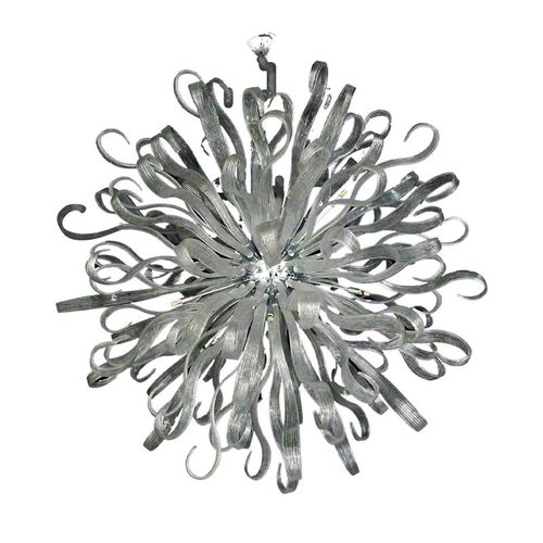 现代风格枝形吊灯 - IQ8356 MAXI SILVER DUCALE - Alan Mizrahi Lighting - 穆拉诺玻璃 / 金属 / LED式