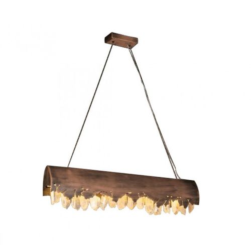 现代风格枝形吊灯 - IQ396 KRITALLOS PENDANT - Alan Mizrahi Lighting - 水晶 / 金属 / 双灯泡