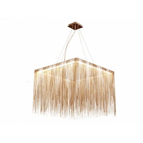 现代风格枝形吊灯 - FS4021 FONTAINE SQUARE - Alan Mizrahi Lighting - 不锈钢 / 8灯泡 / 商用