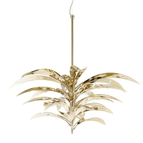 艺术装饰风格枝形吊灯 - IQ2117 CRYSTAL PALM - Alan Mizrahi Lighting - 金属 / 水晶 / 金色