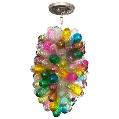 吊灯 - AL0126 SCULPTURAL BALLOON - Alan Mizrahi Lighting - 镍制 / 玻璃 / 现代风格