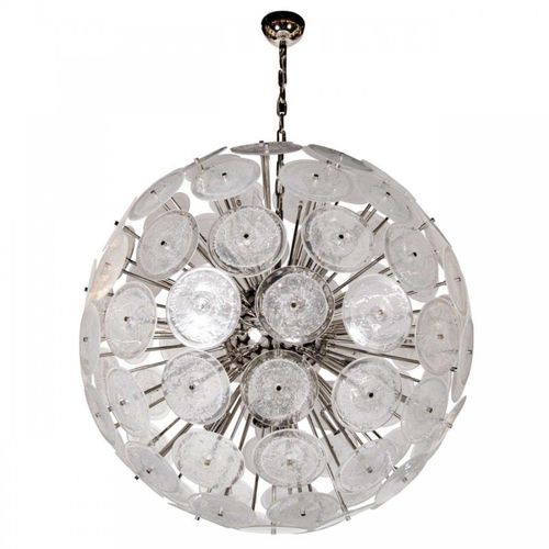 现代风格枝形吊灯 - QZ2704 VISTOSI DISC STYLE  - Alan Mizrahi Lighting - 镍制 / 玻璃 / 10灯泡