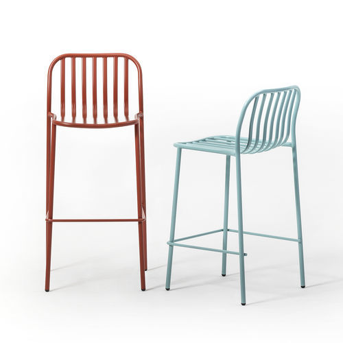 现代风格吧椅 - STOOL METIS LINE 0194 - Traba' - 室内 / 户外 / 彩绘金属
