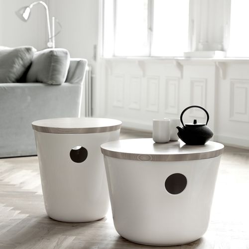 现代风格边桌 - UNIT - Kahler Design - 木质 / 陶瓷 / 圆形