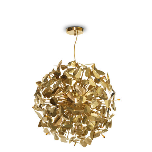 现代风格枝形吊灯 - MCQUEEN GLOBE - LUXXU MODERN DESIGN & LIVING - 水晶 / 镀金黄铜 / 6灯泡