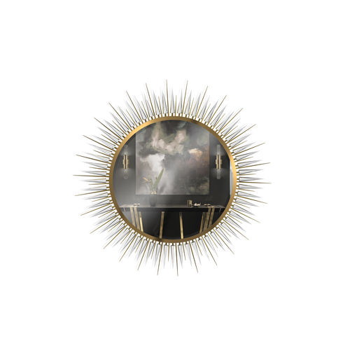 壁挂镜子 - EXPLOSION XL - LUXXU MODERN DESIGN & LIVING - 现代风格 / 圆形 / 黄铜