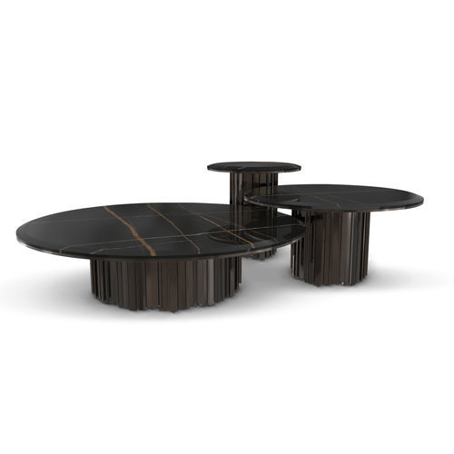 现代风格茶几 - Empire Set III - LUXXU MODERN DESIGN & LIVING - 黄铜 / 大理石 / 青铜桌脚