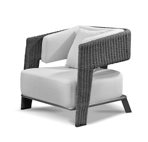 现代风格扶手椅 - GALEA - LUXXU MODERN DESIGN & LIVING - 布料 / 不锈钢 / 人体工学