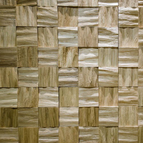木质砌面 - OAK SQUARE - Relief Walls - 室内 / 布艺 / 棕色
