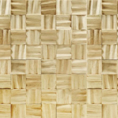 木质砌面 - BIRCH SQUARE - Relief Walls - 室内 / 布艺 / 米色