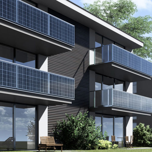 集成光伏面板护栏 - MODULARIS PV - Abel Metallsysteme GmbH & Co. KG - 铝制 / 板式 / 户外