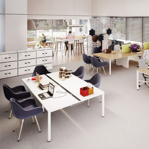 开放式办公桌 - FLEXIDO D  - Mikomax Smart Office - 现代风格 / 层压材料 / 带收纳