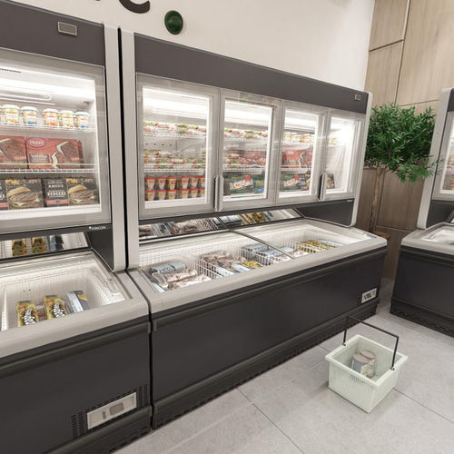 搁板冷藏展示柜 - COMBI 220 Eco - Fricon - 用于商店 / 白色 / 带门