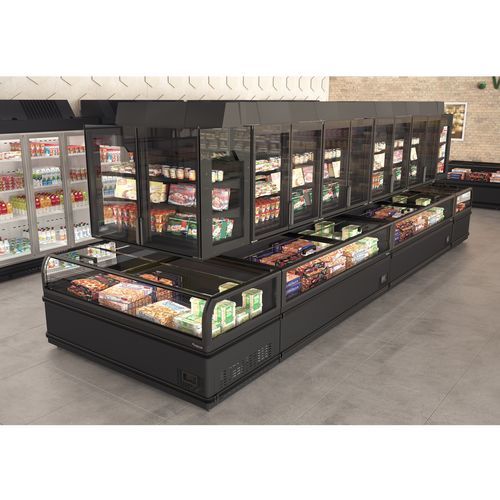 搁板冷藏展示柜 - UPD FV - Fricon - 依靠式 / 用于商店 / 黑色