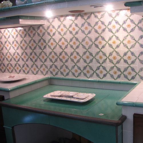 熔岩石厨房台面 - BASALTIC : TOPCUCINAO - Ceramiche Militello art & design S.R.L - 厨房 / 蓝色 / 绿色