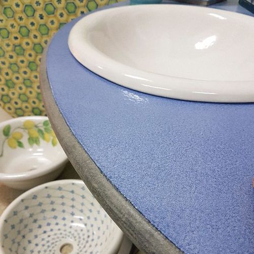 熔岩石洗手盆台面 - BASALTIC : BLU COBALTO - Ceramiche Militello art & design S.R.L