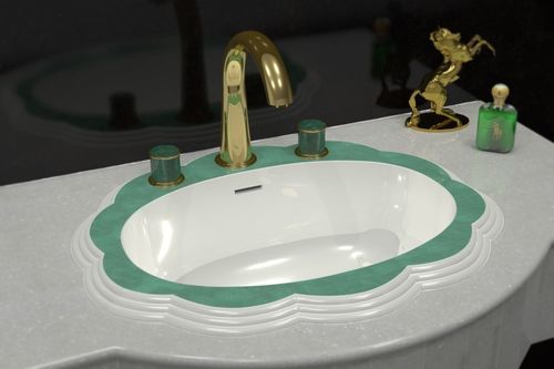 嵌入式台盆 - PRINCESS - WATERGAME COMPANY - 合成金属 / 定制 / 可定制