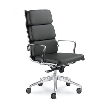 现代风格老板椅 - FLY - LD Seating s.r.o. - 抛光铝 / 高度可调节 / 黑色
