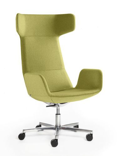 现代风格老板椅 - FLEXI LOUNGE  - LD Seating s.r.o. - 布料 / 抛光铝 / 翼形