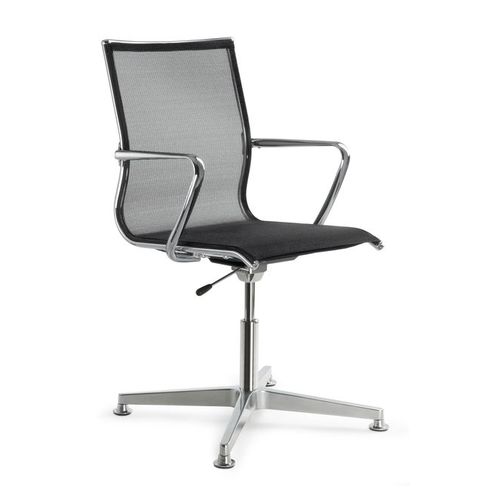 现代风格访客椅 - PLUTO - LD Seating s.r.o. - 室内 / 网布 / 抛光铝