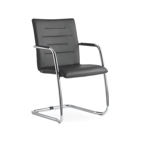 室内会议椅 - OSLO - LD Seating s.r.o. - 粉末涂层钢 / 铬钢桌脚 / 布艺