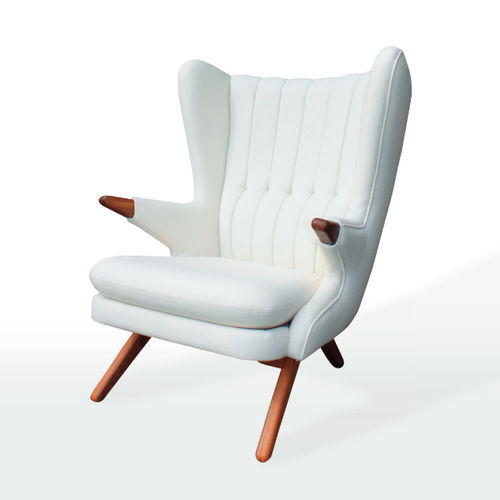 现代风格扶手椅 - BAMSE - Skipper Furniture AB - 布料 / 栎木 / 柚木