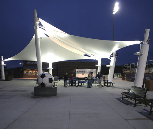 PVC建筑膜材 - OVERLAND PARK SOCCER COMPLEX - FabriTec Structures - PVC涂层玻纤布 / 用于拉伸结构 / 用于公共空间