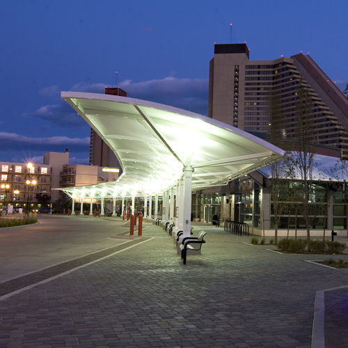 PTFE建筑膜材 - RTC CENTENNIAL PLAZA TRANSIT CENTER - FabriTec Structures - 用于拉伸结构 / 用于公共空间 / 用于屋顶