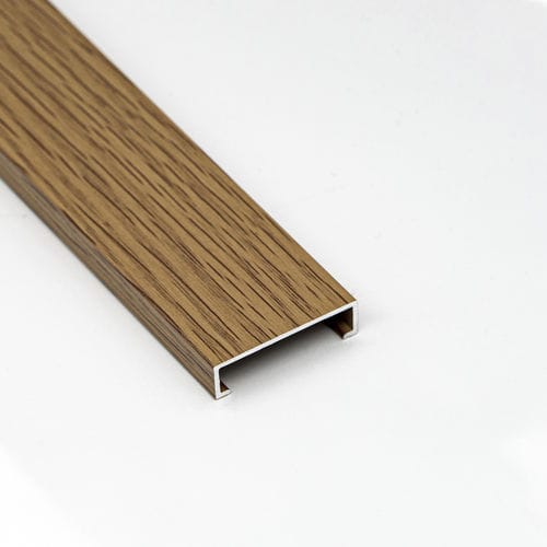 铝分隔型材 - WOOD 7X30 - ALUMACER® - 用于瓷砖 / U形 / 木纹效果