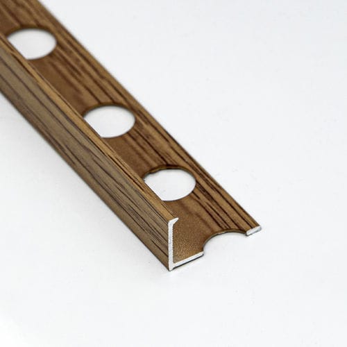 铝合金收边条 - WOOD L12 - ALUMACER® - 外角 / L形 / 棕色
