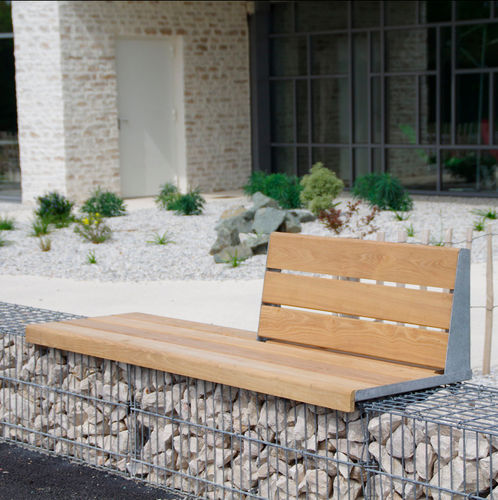 室外布置石笼 - MOBILIER EVOL 1/2 DOSSIER - ID GABION - L'AGENCE URBAINE