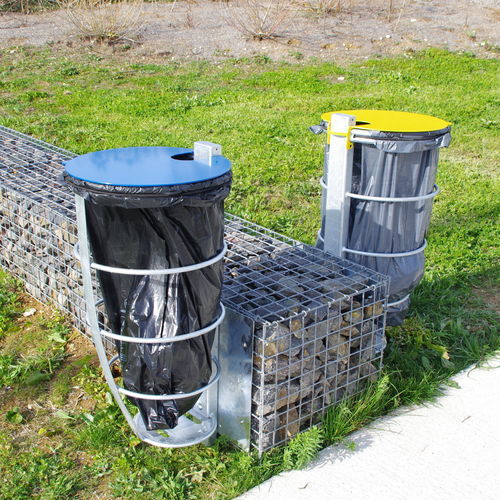 公共垃圾桶 - VILLA - ID GABION - L'AGENCE URBAINE - 垃圾分类 / 壁挂 / 固定式