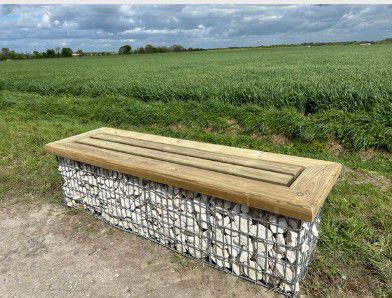 现代风格公共长椅 - CONTOUR - ID GABION - L'AGENCE URBAINE - 电镀钢 / 钢 / 混凝土