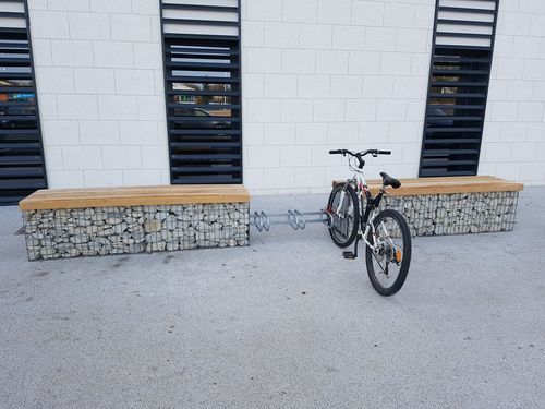 落地式自行车架 - GF722 - ID GABION - L'AGENCE URBAINE - 可再生材料 / 带石笼 / 公共空间