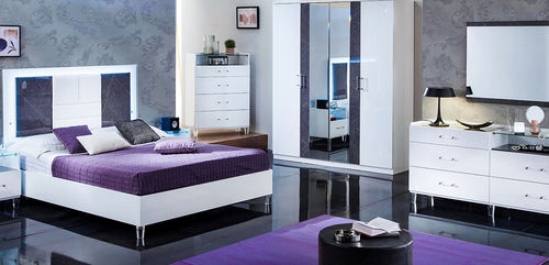 双人床 - CRISTAL USA - Ben Company srl Industria Mobili - 现代风格 / 布艺 / 带床头板