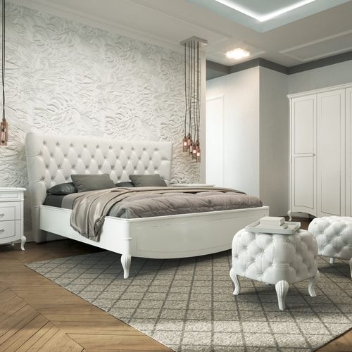 双人床 - PRESTIGE 2 - Casa +39 Arte & Stile - 经典风格 / 带床头板 / 漆木