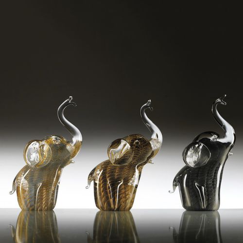 水晶雕塑 - PLUMED ELEPHANT - Duccio di Segna srl - 商用