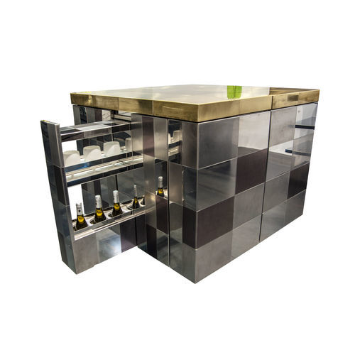 户外厨房 - Cubo - Laboratorio Mattoni - 现代风格 / 黄铜 / 抛光不锈钢