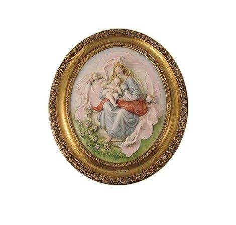 装饰画 - Madonna with doves - Porcellane Principe snc